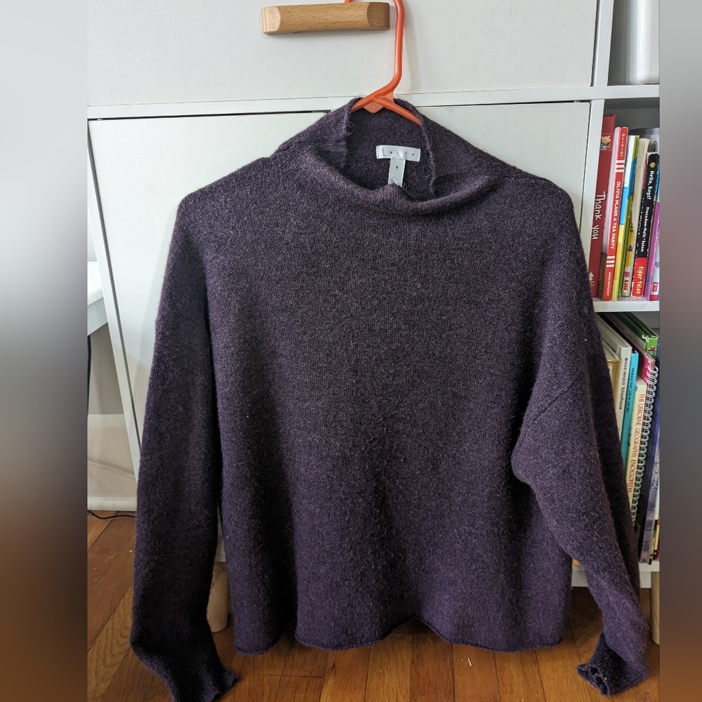 Leith purple drop shoulder sweater